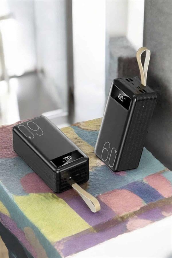 Powerbank 60.000 MAH 4 Portlu Uzun Şarj Süreli Dijital Göstergeli