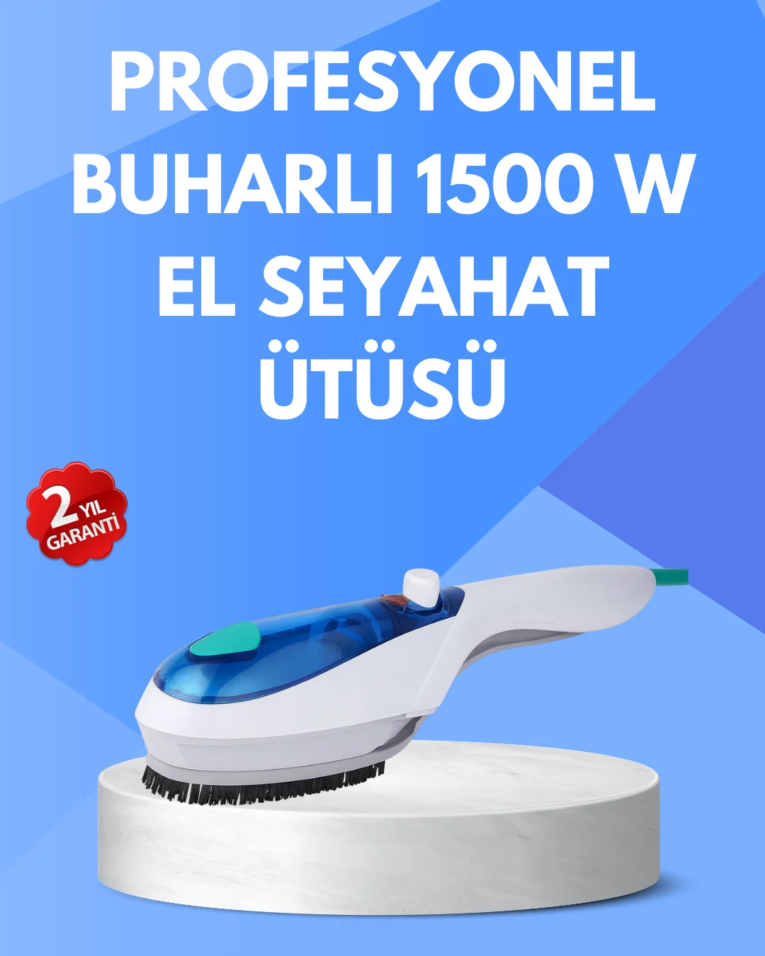Buharlı Pratik Ütü Seyahat Tipi Kırışıklık Giderici