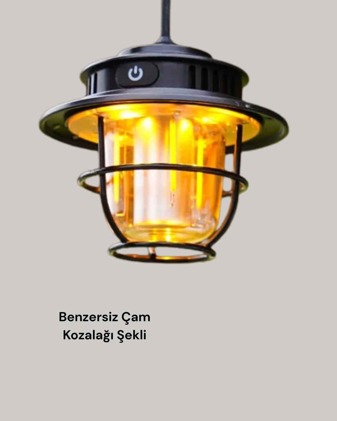 Çam Kozalağı Şekilli Retro Kamp Gece Lambası