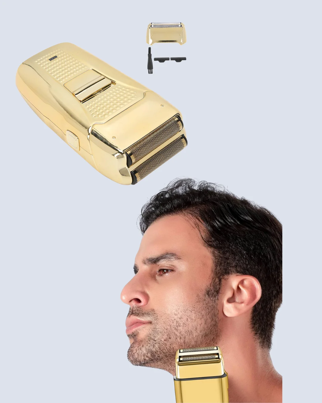 Altın Kaplama Kablolu Erkek Tıraş Makinesi Favori Aparatlı