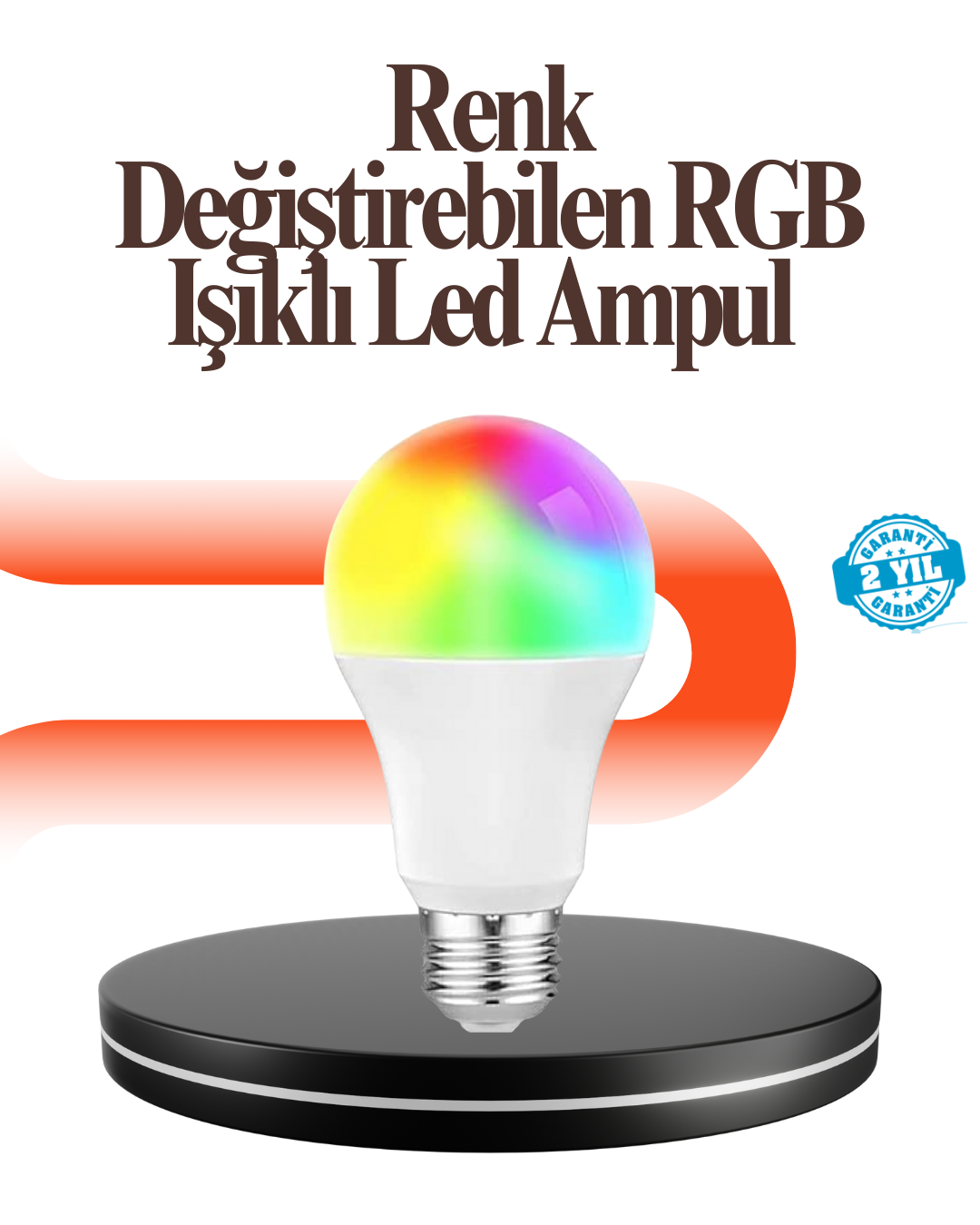 Renk Değiştiren RGB LED Ampul 16 Renk Uzaktan Kumandalı 2025 Model