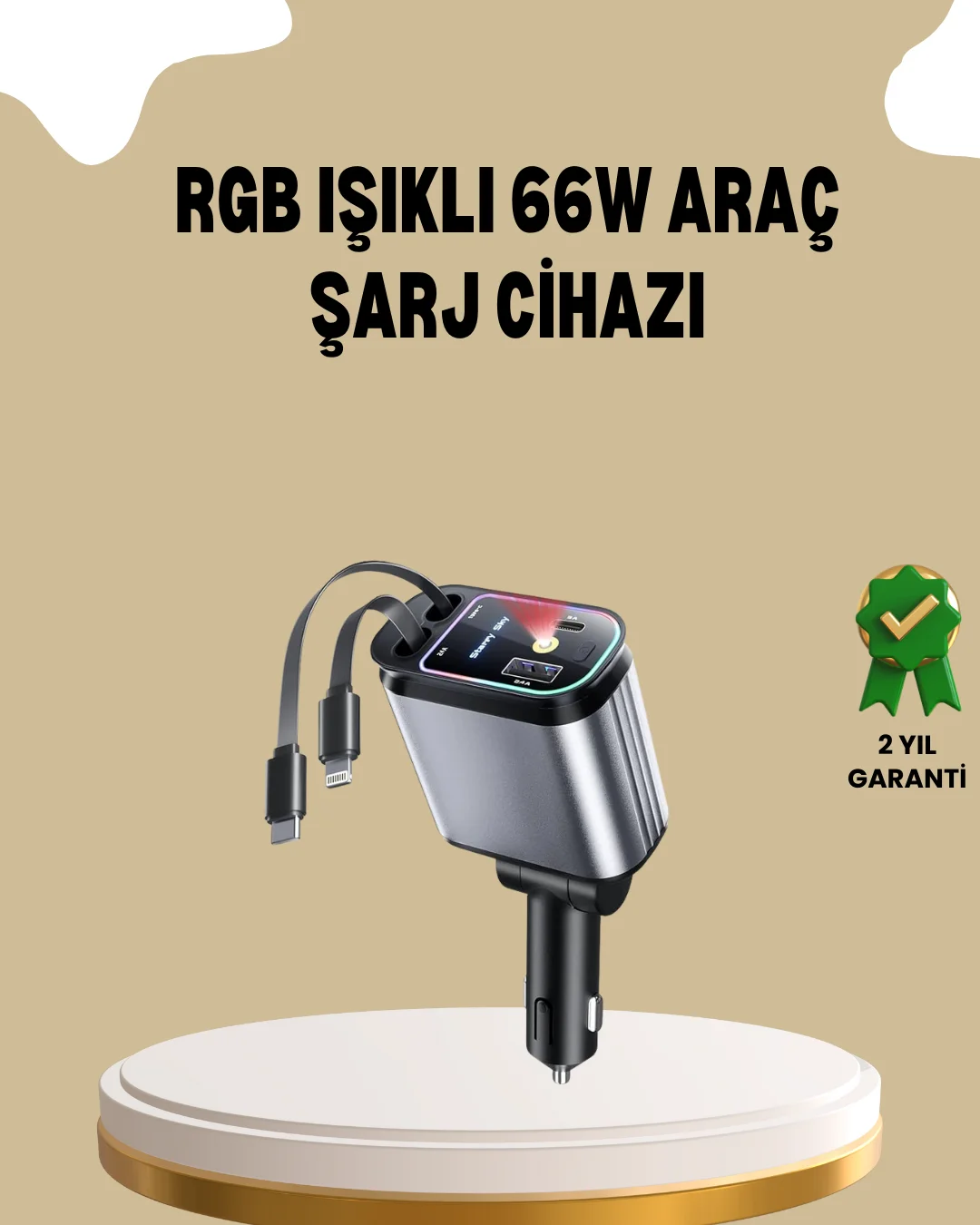 Renault, Peugeot, Citroen, Fiat Araçlar için Hızlı Şarjlı Araç Çakmaklık Adaptörü
