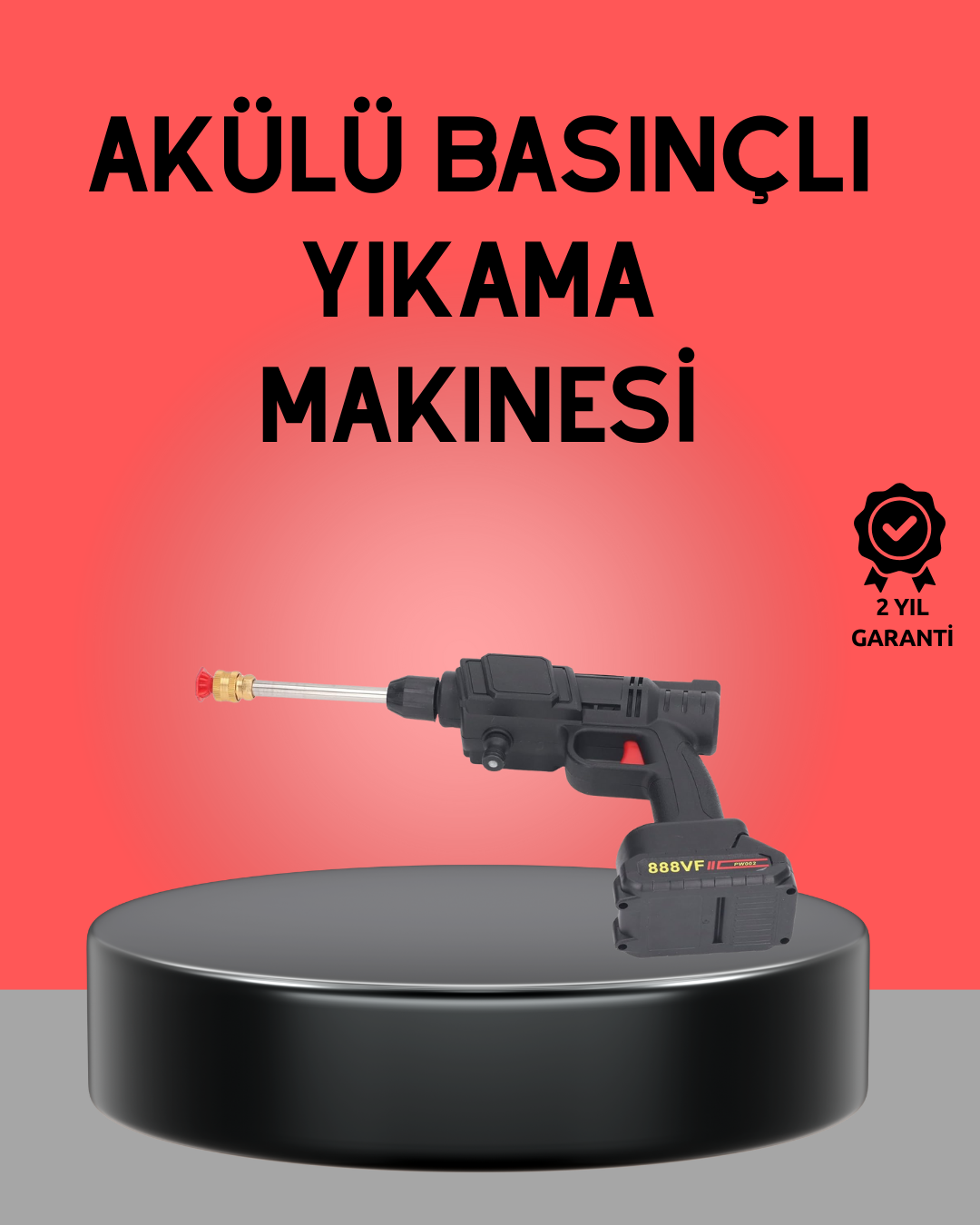 Akülü Basınçlı Yıkama Tabancası 450PSI Su Püskürtme Makinesi