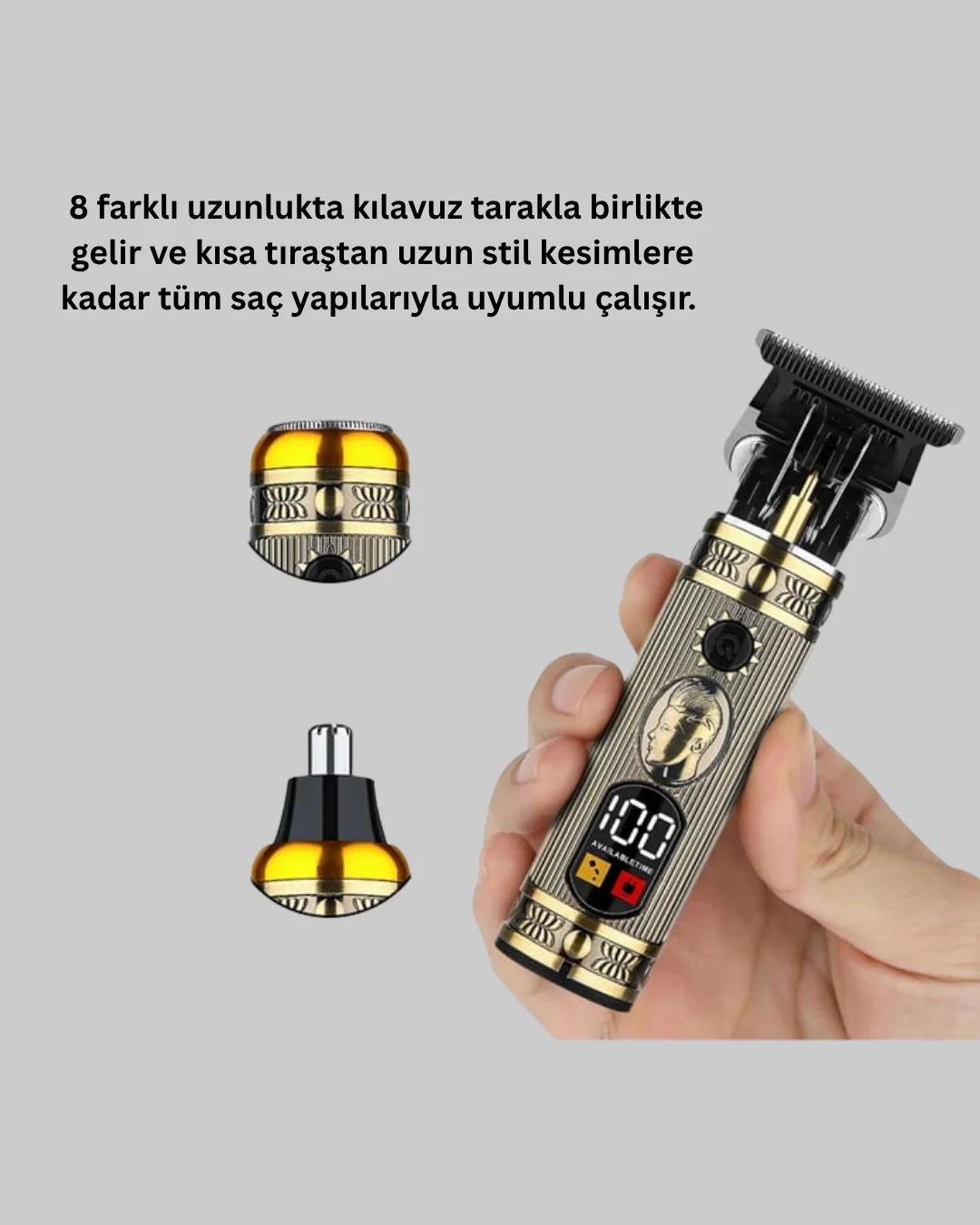 Burun ve Kulak İçin 2’si 1 Arada Tıraş Başlıklı Cihaz