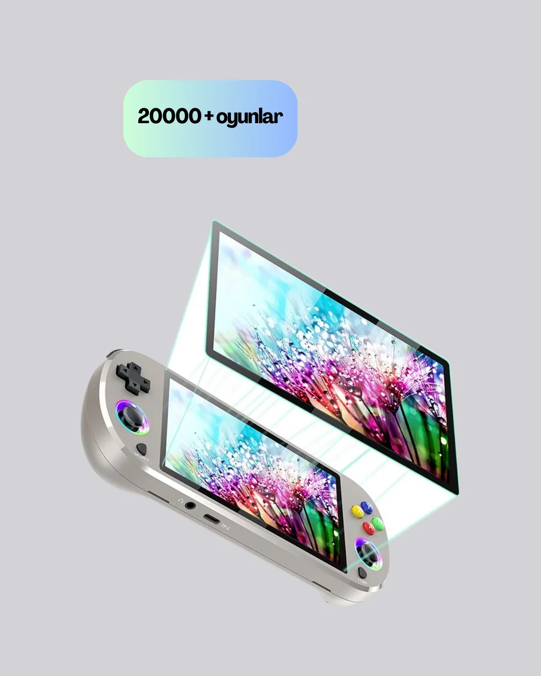 RGB Işıklı Joystickli El Tipi Oyun Cihazı