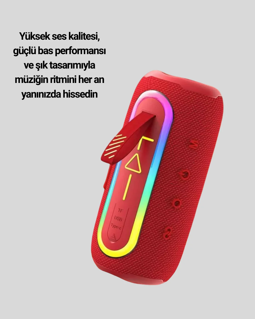 Yüksek Ses Kaliteli Kablosuz Hoparlör LED Işıklı Yeni Nesil