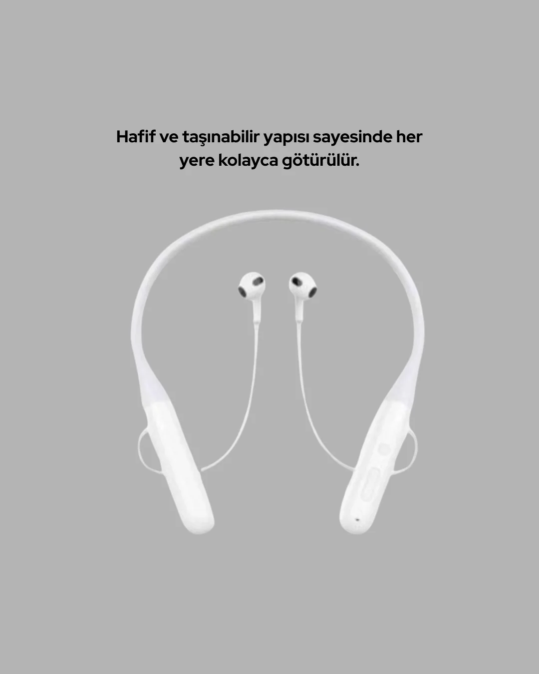 100 Saat Pil Ömrü Boyun Askılı Bluetooth Kablosuz Kulaklık