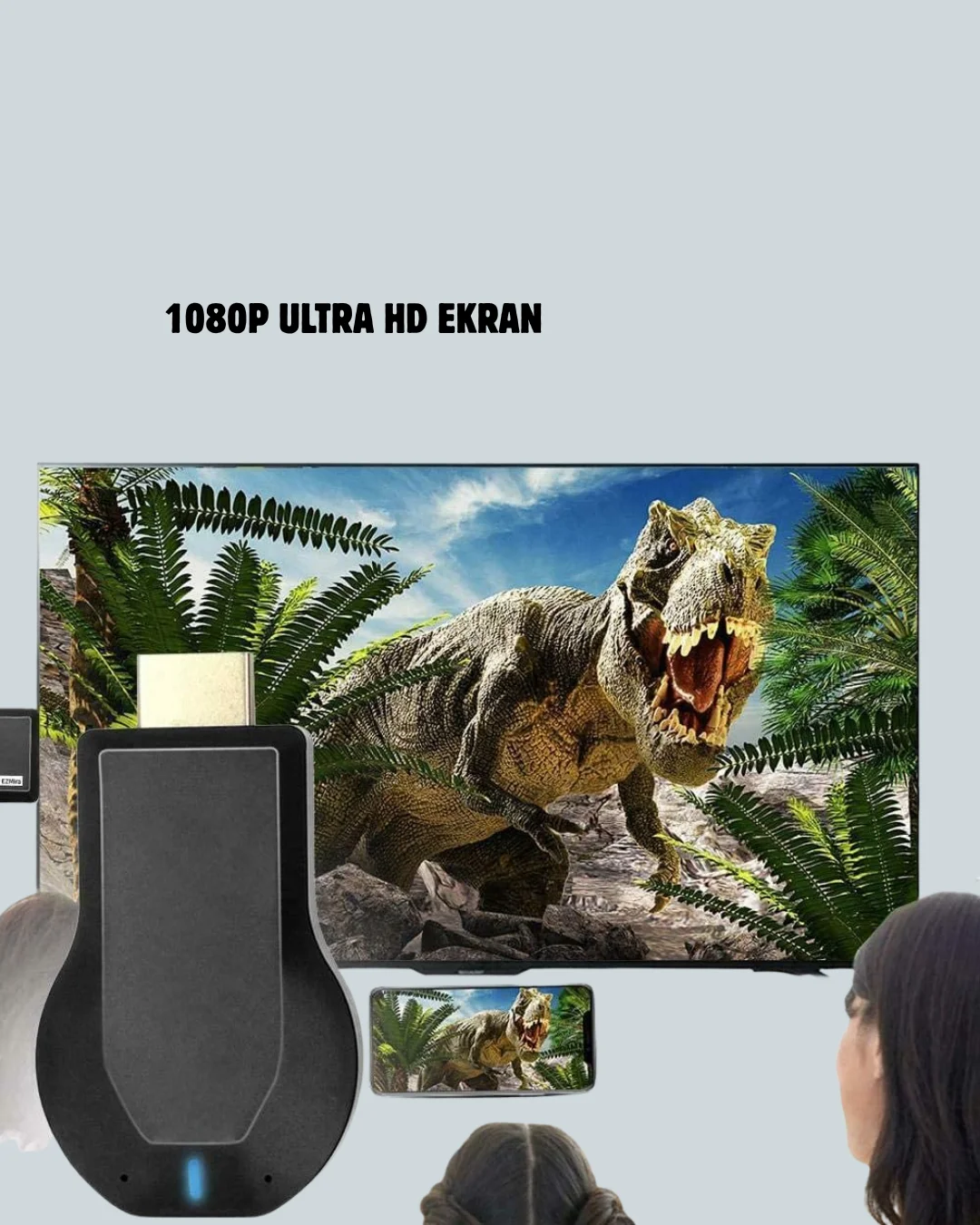 HDMI Kablosuz Ekran Alıcısı – iOS, Android, Mac, PC Uyumluluğu
