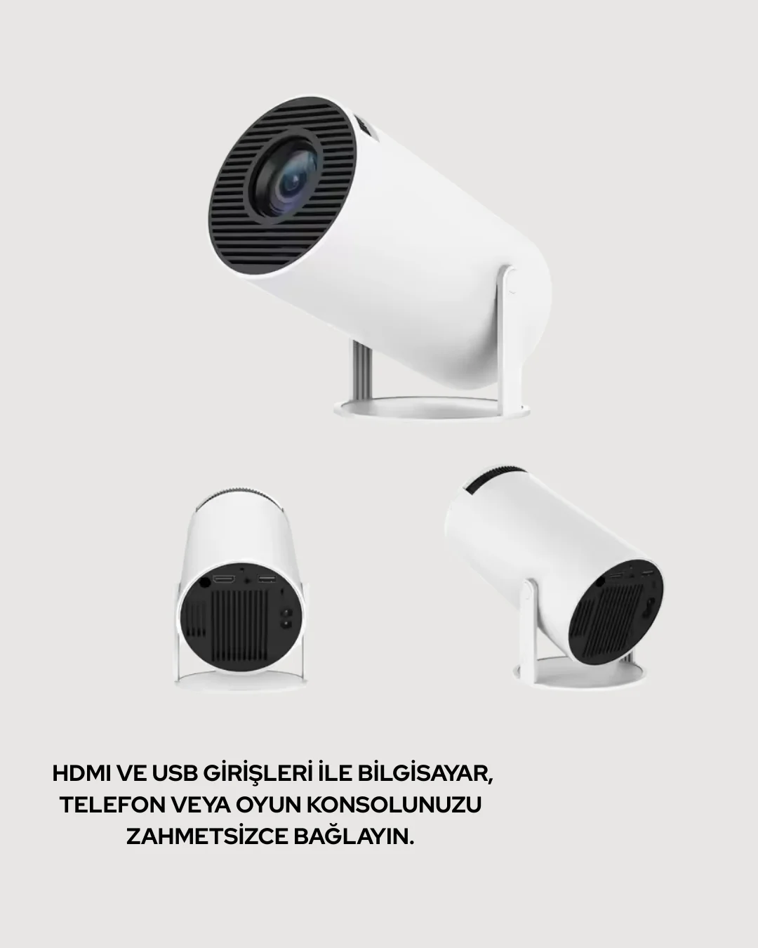 HDMI ve USB Girişli Uzun Ömürlü Ampullü Projeksiyon
