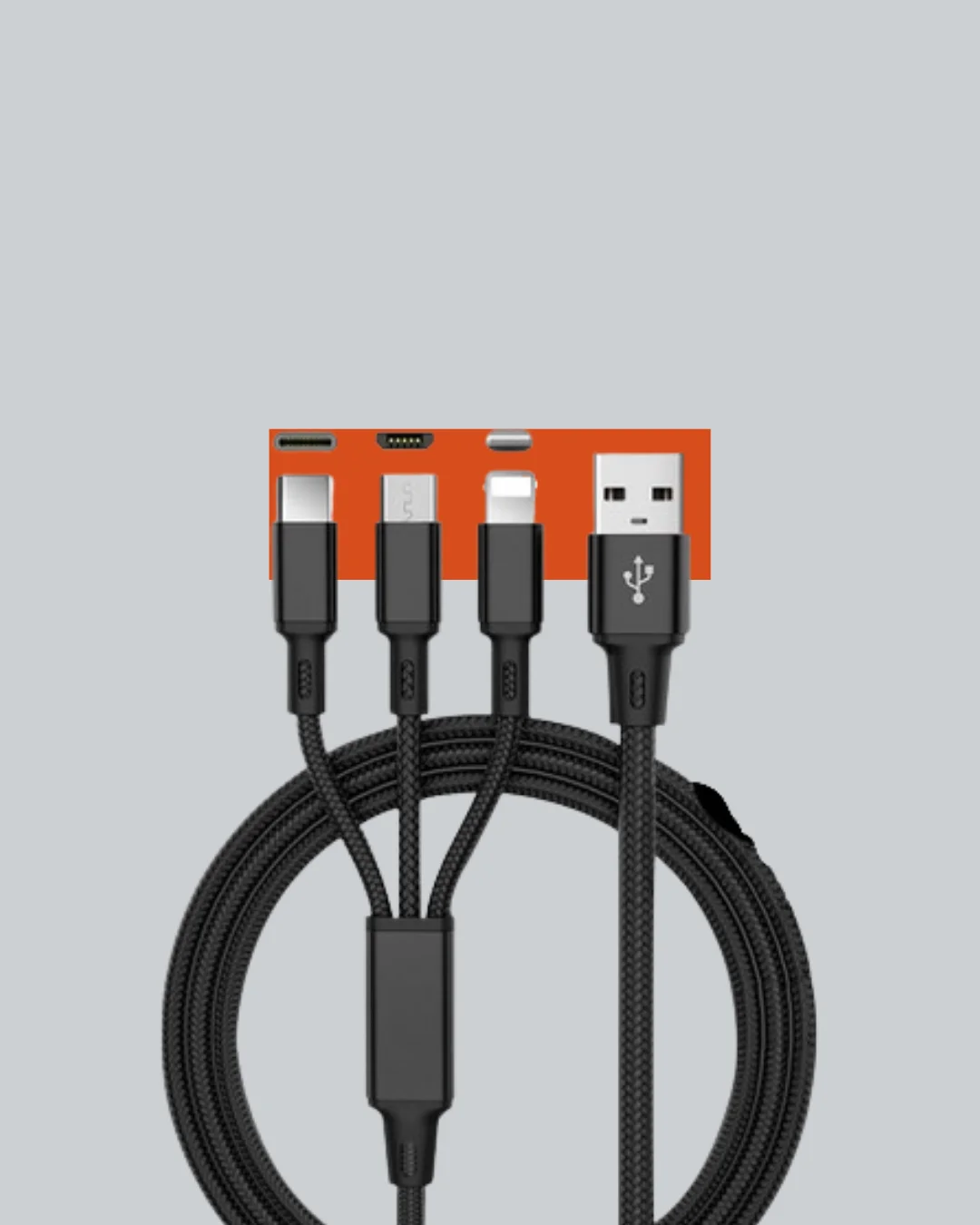 Çoklu USB Şarj Kablosu – 1,2m Hızlı Şarj, 3A Güçlü Akım