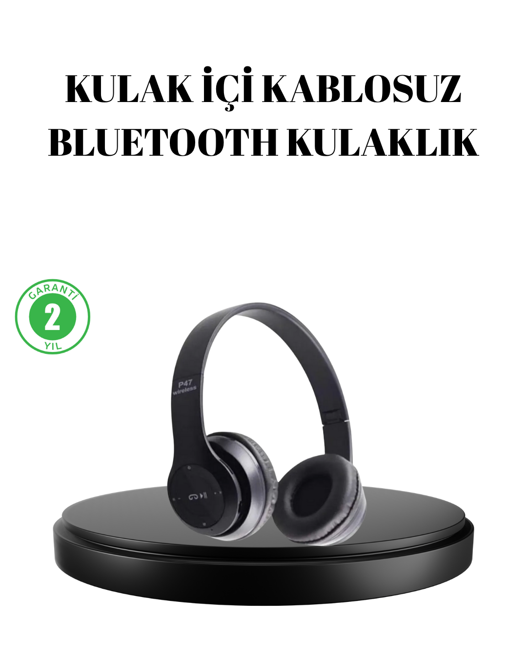 Bluetooth 5.0 Kablosuz Kulaklık – Extra Bass, TF Kart Desteği, 3.5mm AUX Girişli