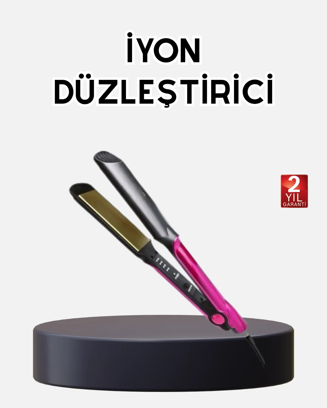 İyonik Saç Düzleştirici – 220°C Isıya Kadar Çıkan, LED Göstergeli ve Eşit Isı Dağılımlı Plaka