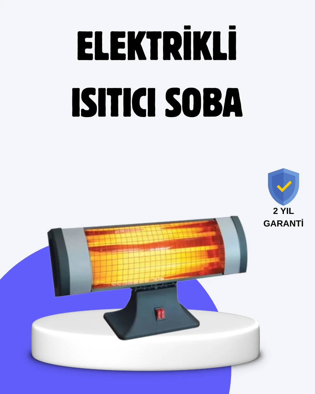 Taşınabilir Infrared Isıtıcı Aşırı Isınma Korumalı