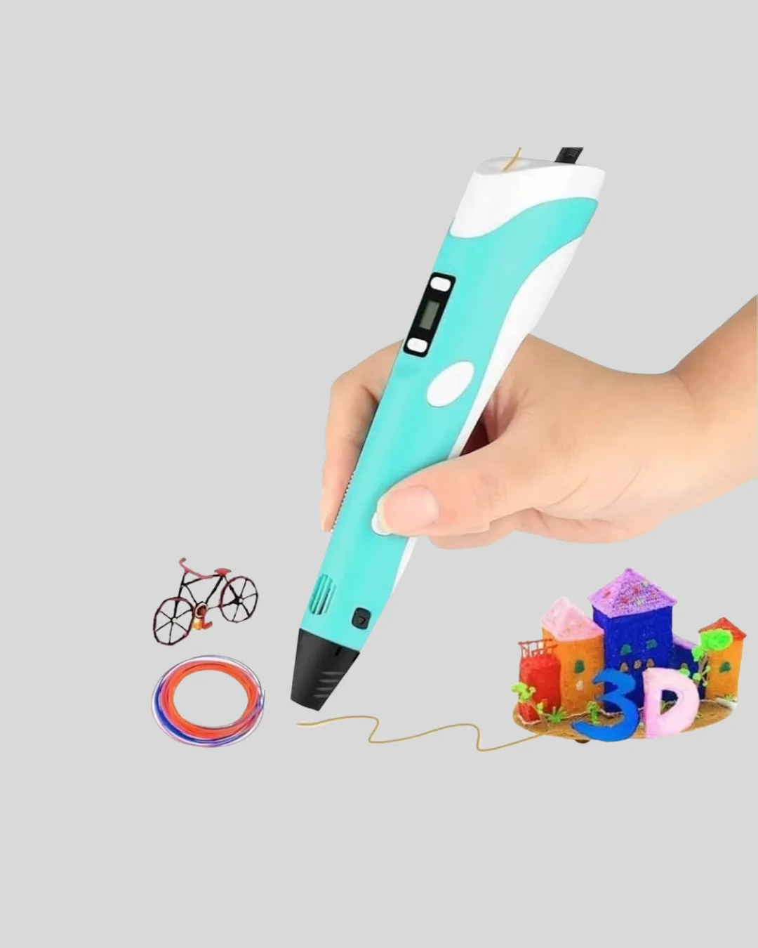 3D Kalem Ergonomik ve 1.75 mm Filament Destekli FDM Yazıcı Kalemi