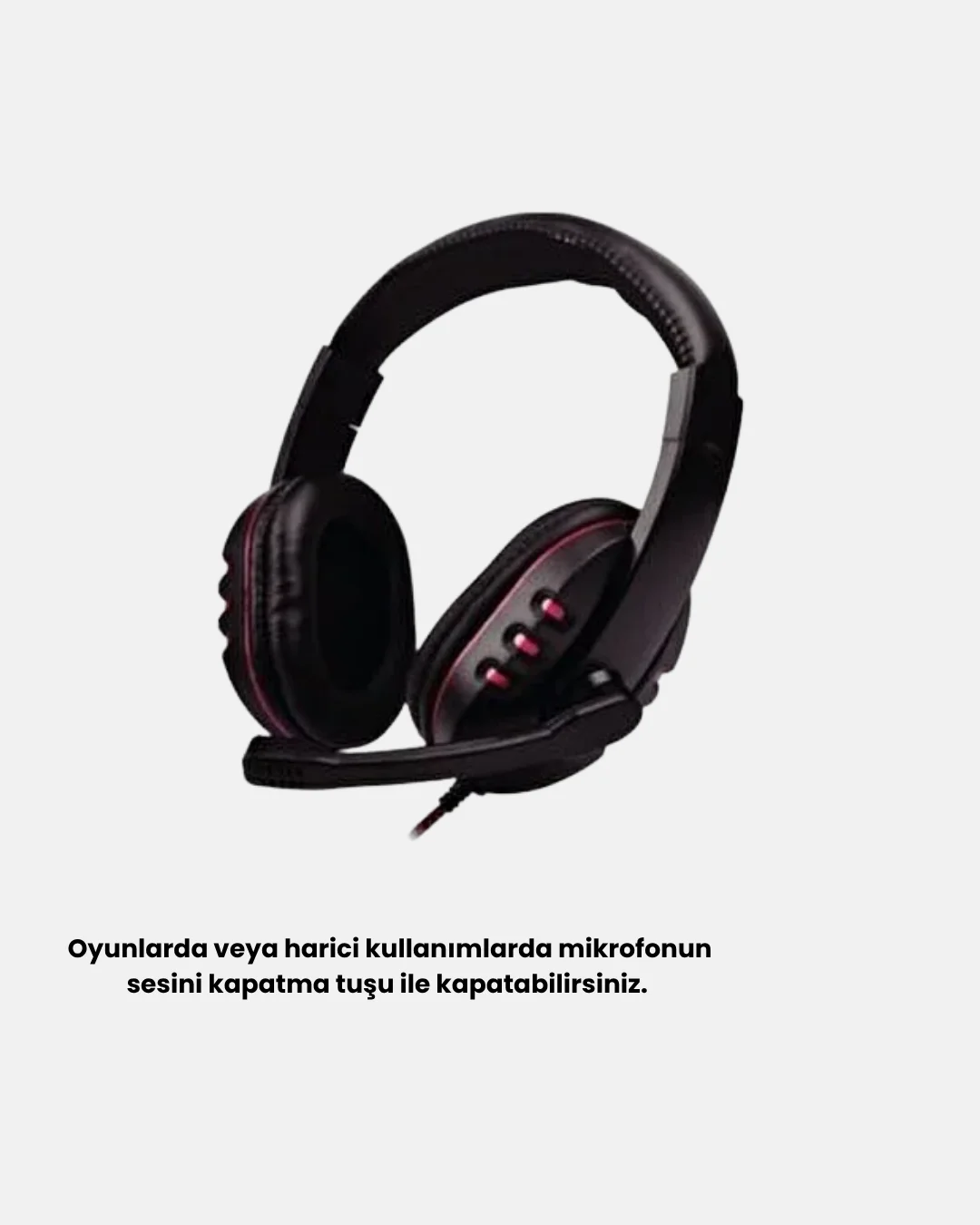 Stereo Ses Destekli Mikrofonlu Gaming Kulaklık – Yumuşak Pedli
