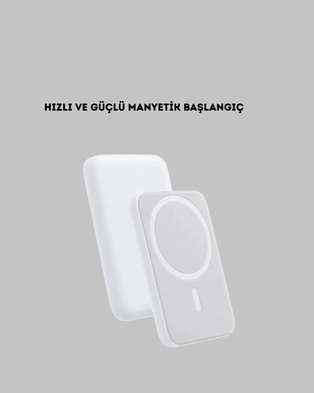 Manyetik Kablosuz Powerbank – iPhone 12/13/14/15 Uyumlu, Hızlı Şarjlı, Ultra Hafif
