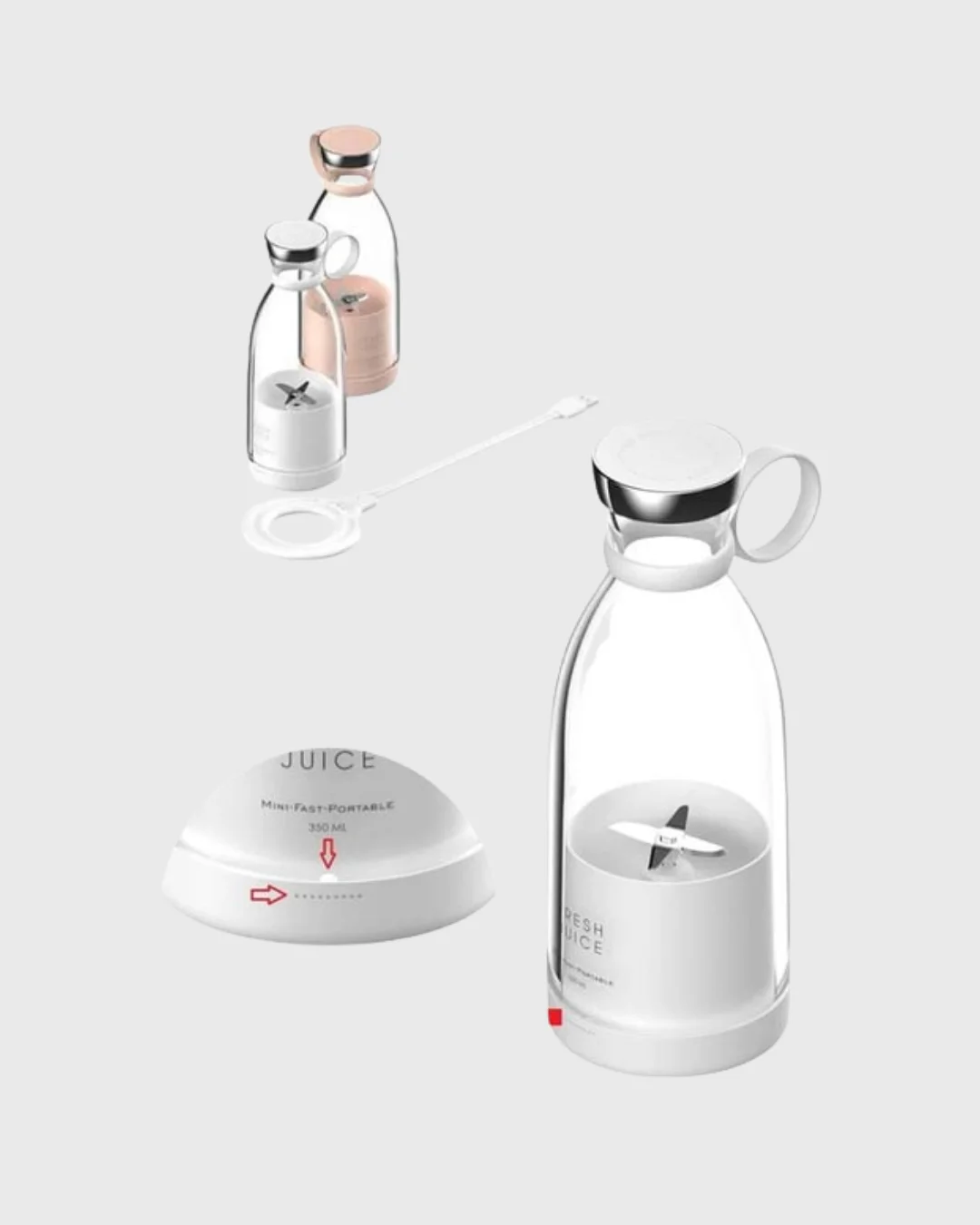 Kablosuz Taşınabilir Mini Blender – USB Şarjlı, 1200mAh