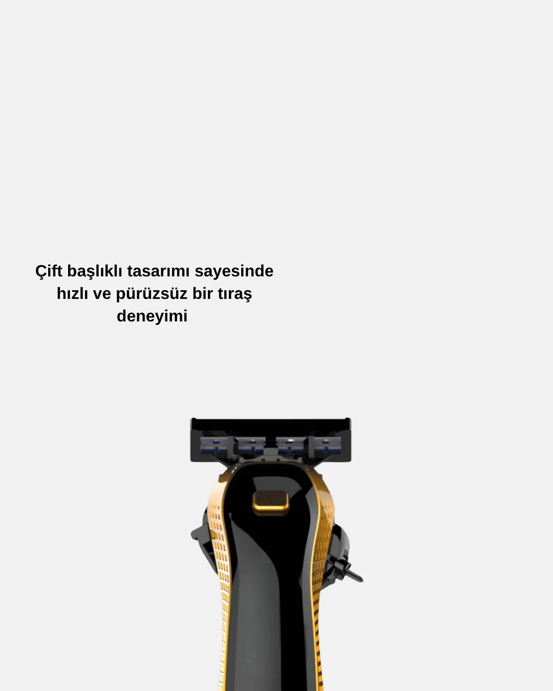 Çift Başlıklı, Sinek Kaydı Tıraş Makinesi, Su Geçirmez ve Şarjlı