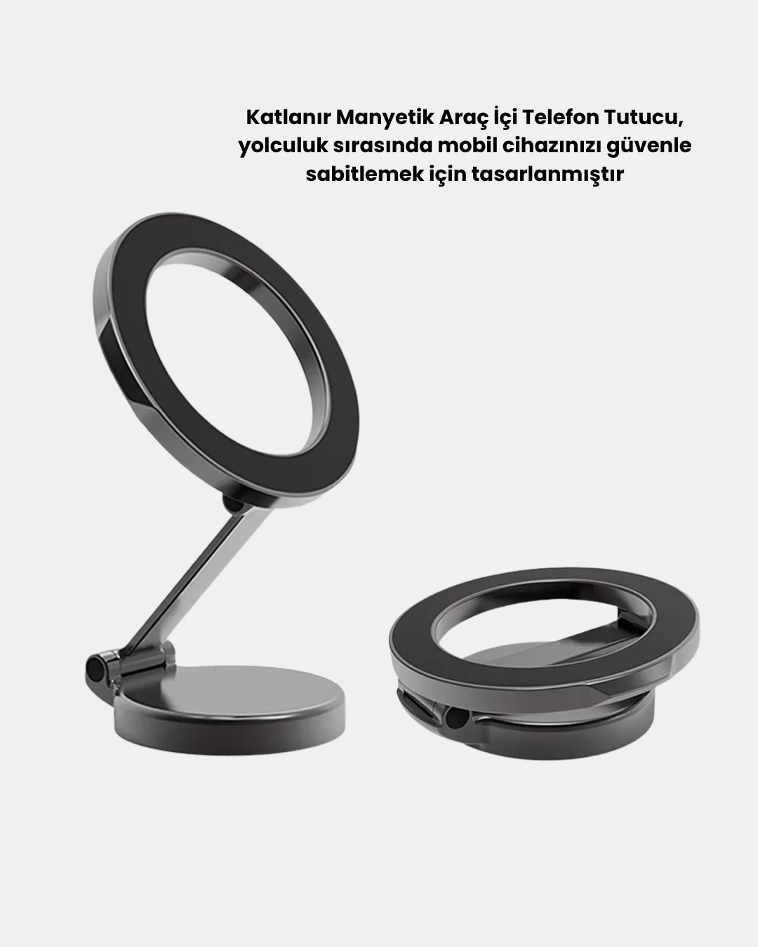 Manyetik Katlanabilir Araç Telefon Tutucu – MagSafe Uyumlu, 360° Ayarlanabilir, Güçlü Mıknatıs