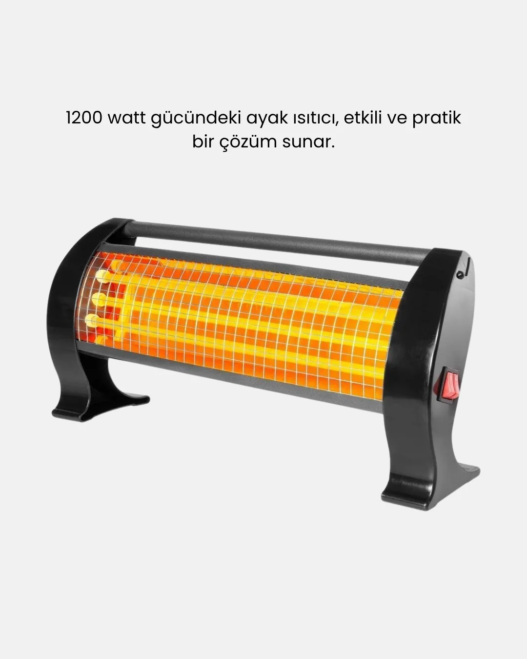 2 Yıl Garantili 1200W Ayak Isıtıcı – Soğuk Günlerde Hızlı ve Güvenli Isınma