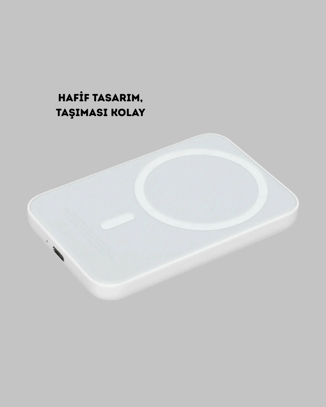 Manyetik Kablosuz Powerbank – iPhone 12/13/14/15 Uyumlu, Hızlı Şarjlı, Ultra Hafif