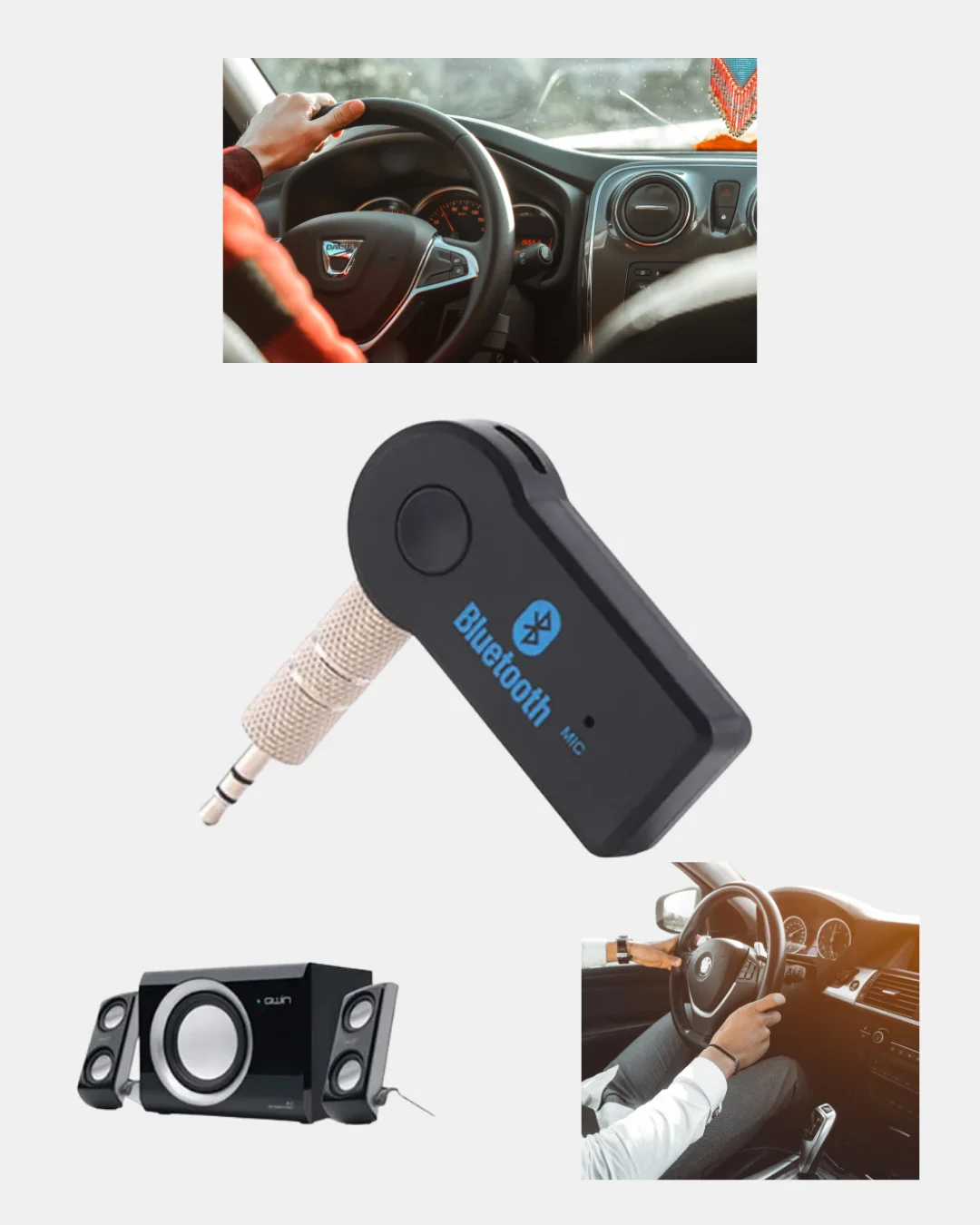 Bluetooth Araç Kiti AUX MP3 Çalar Kablosuz Eller Serbest Cihaz