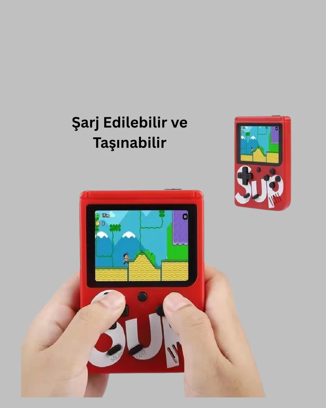 Şarjlı Taşınabilir El Oyun Konsolu 400 Oyun