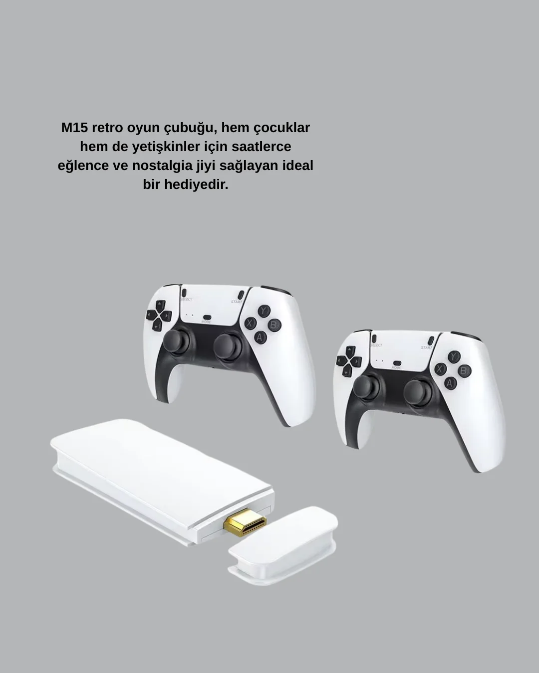 2 Kollu Kablosuz 4K TV Uyumlu Klasik Oyun Konsolu