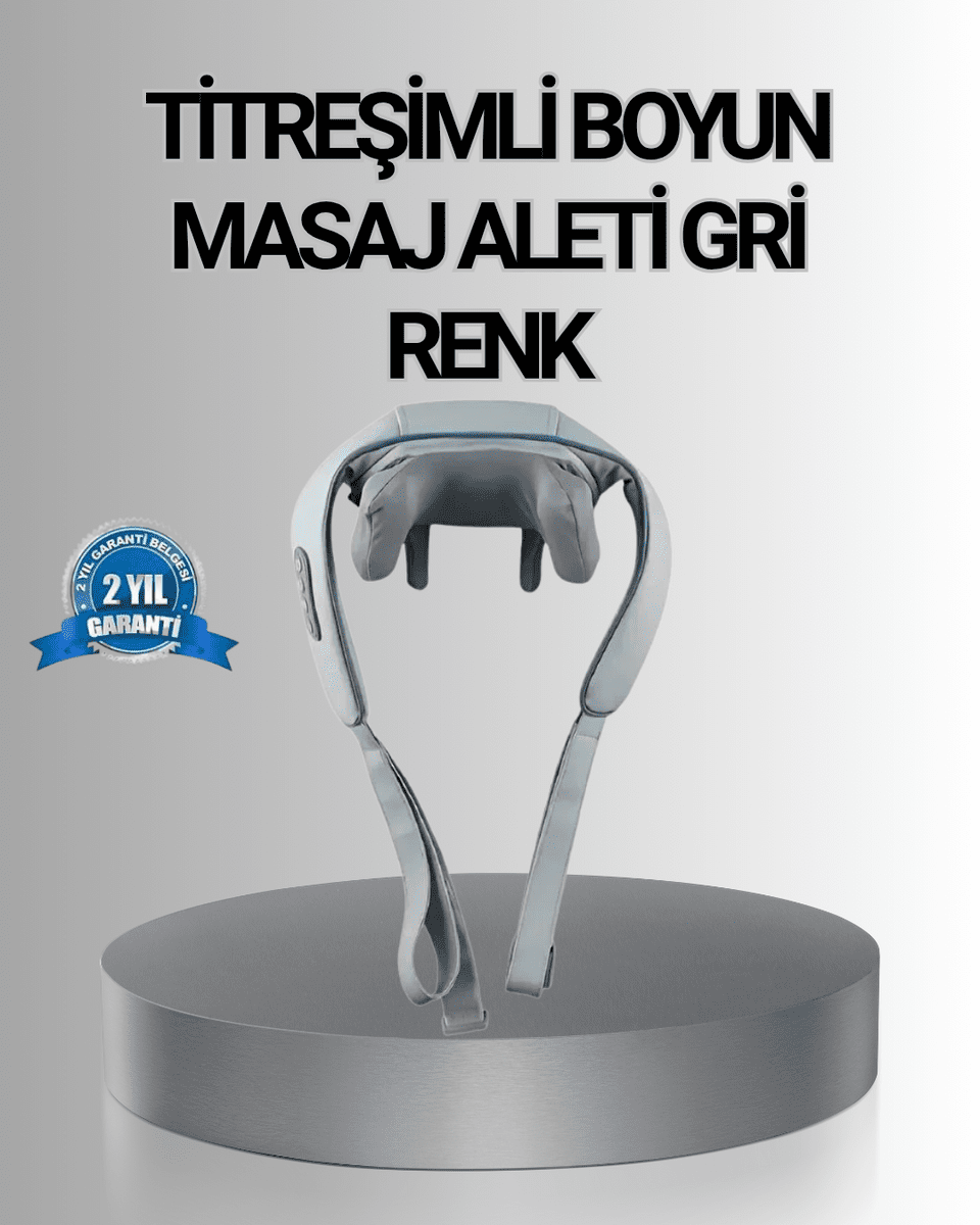 Titreşimli Boyun Masaj Cihazı Isı Terapili Şarjlı VNB-01 Ergonomik U Tasarım