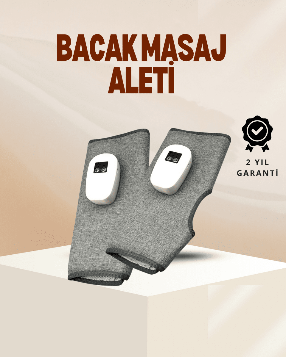 Kablosuz Isıtmalı Baldır Masaj Aleti – 3 Hava Basınçlı, Titreşimli ve Sıcak Kompres Fonksiyonlu