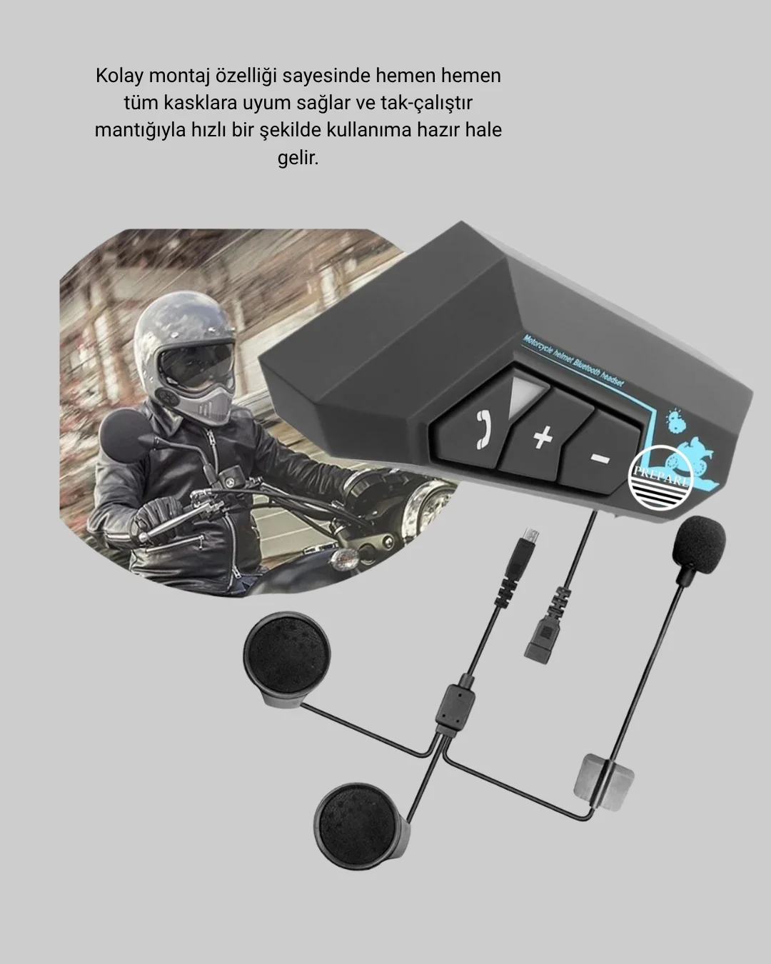 Motosiklet Kask Kulaklığı Bluetooth 5.0 Gürültü Önleme ve Hızlı Bağlantı Yeni Nesil