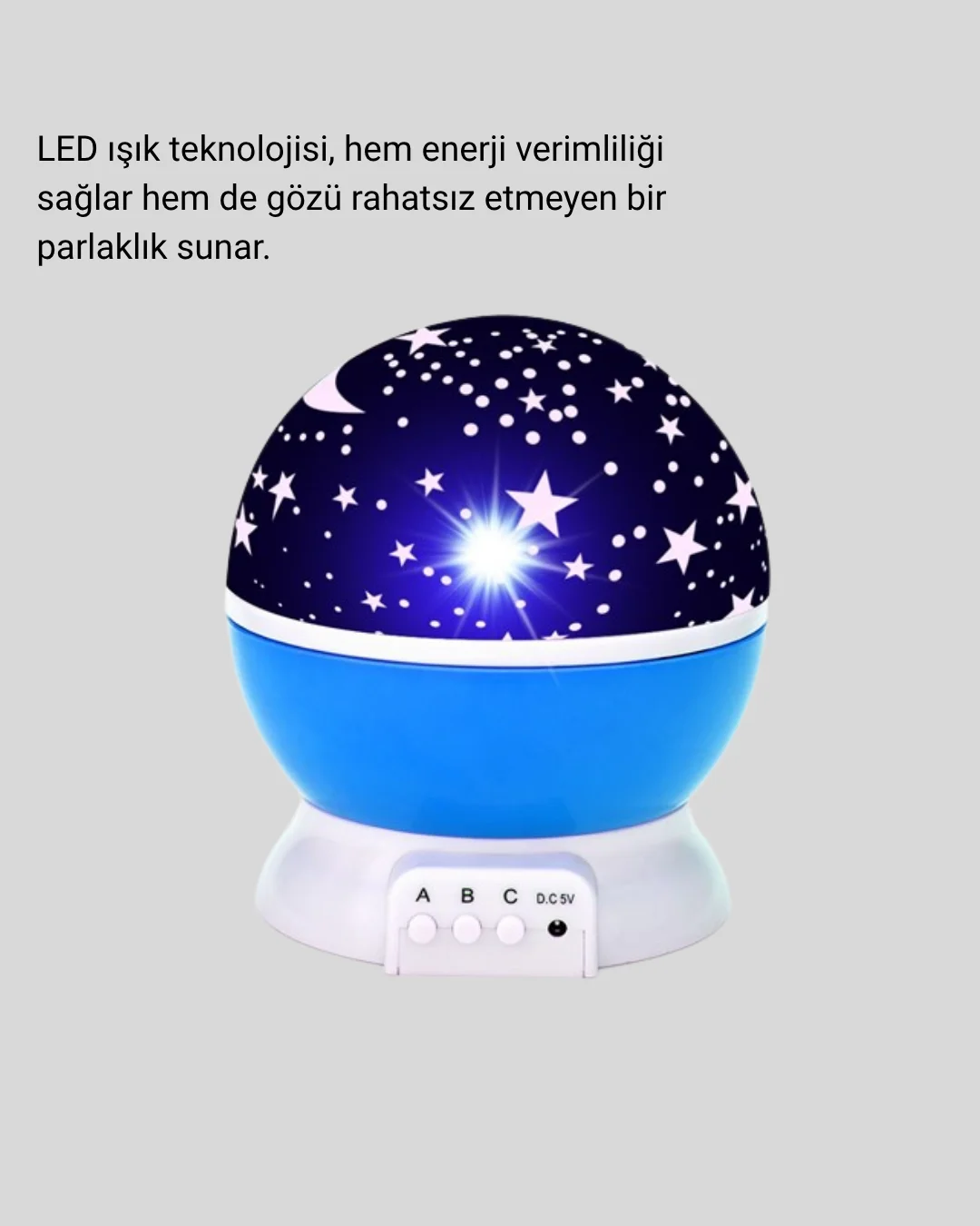 Renkli LED Gece Lambası 6 Işık Modlu Çocuk Odası Atmosfer Aydınlatma