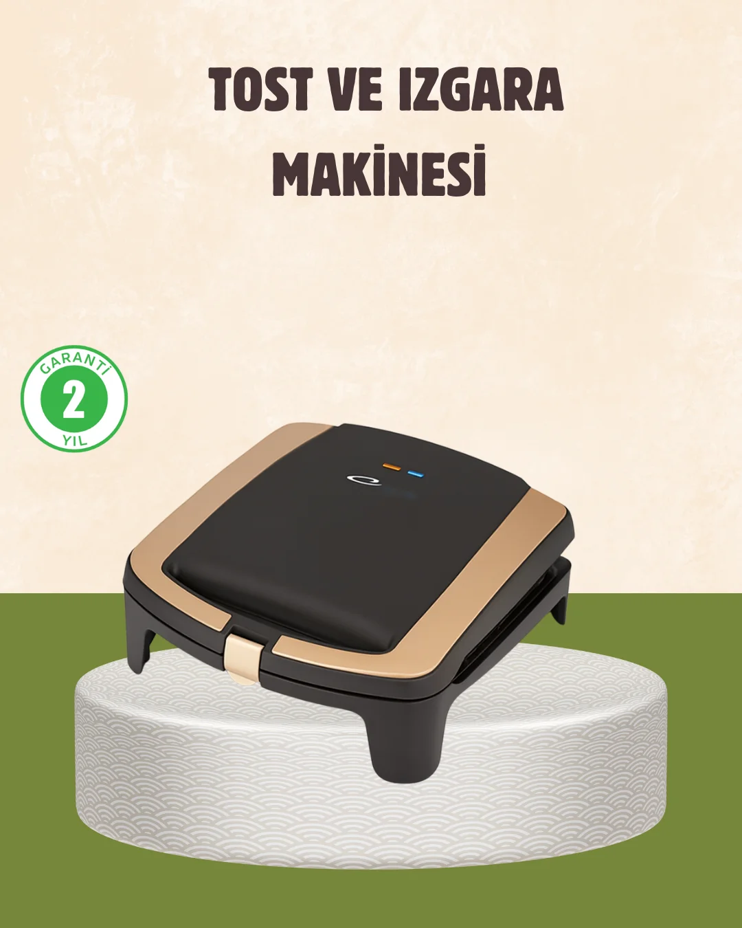 Tost Makinesi Isı Kontrollü 4 Dilim Kapasiteli
