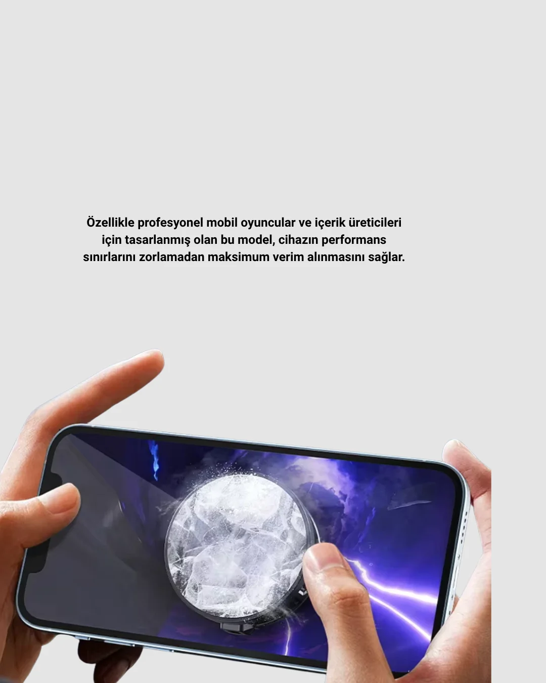 Mobil Oyun Telefon Soğutucusu Yarı İletken Hızlı Soğutmalı ve Sessiz Fanlı