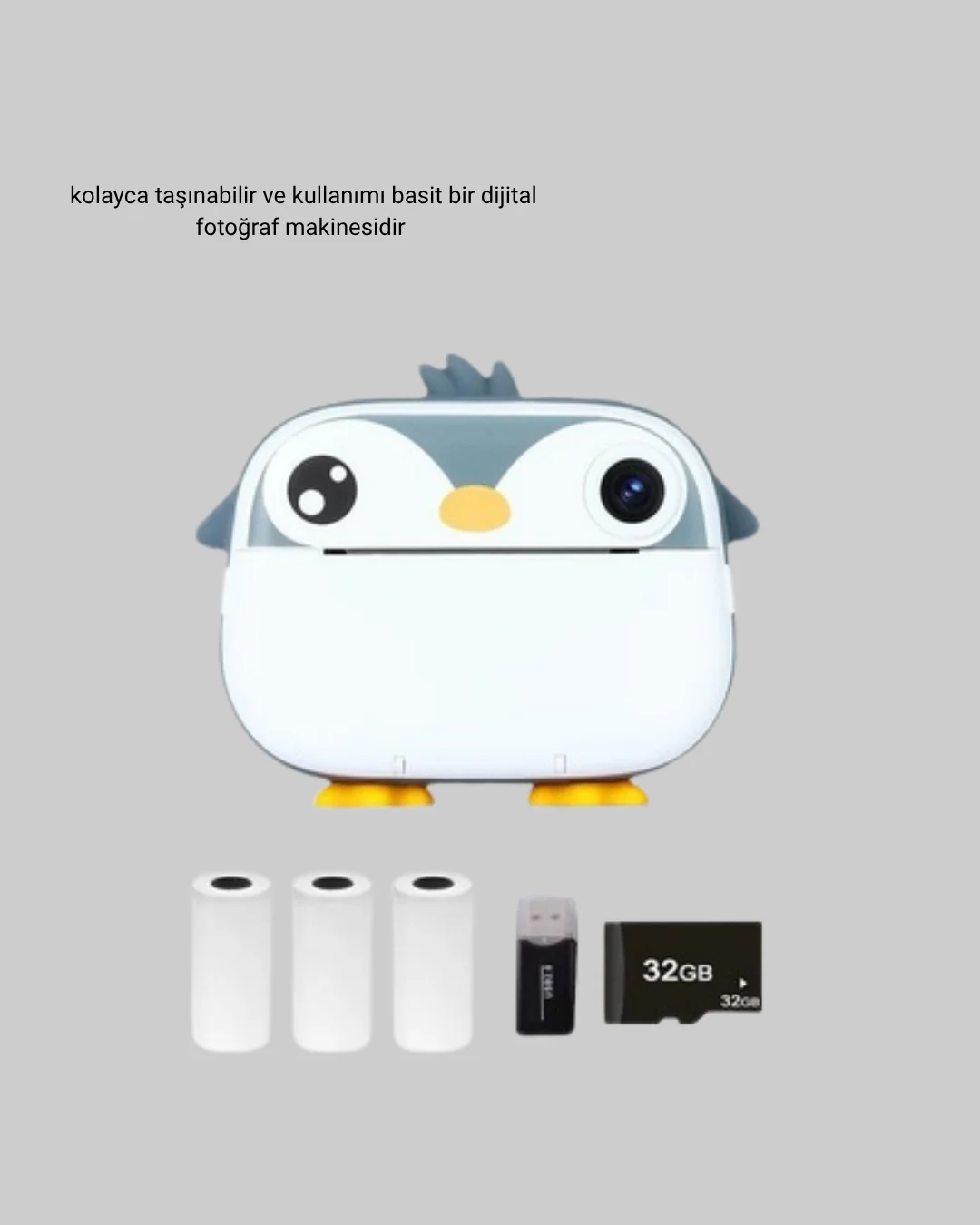 Mini Çocuk Kamera Anında Baskı Özellikli HD Video Termal Yazıcılı