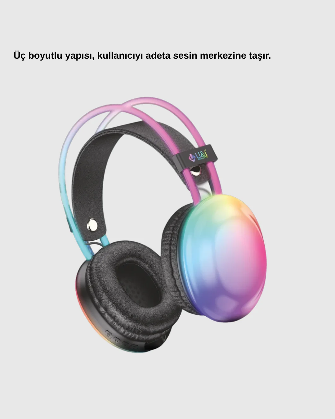 Ergonomik RGB Bluetooth Kulaklık 3D Ses Yeni Nesil