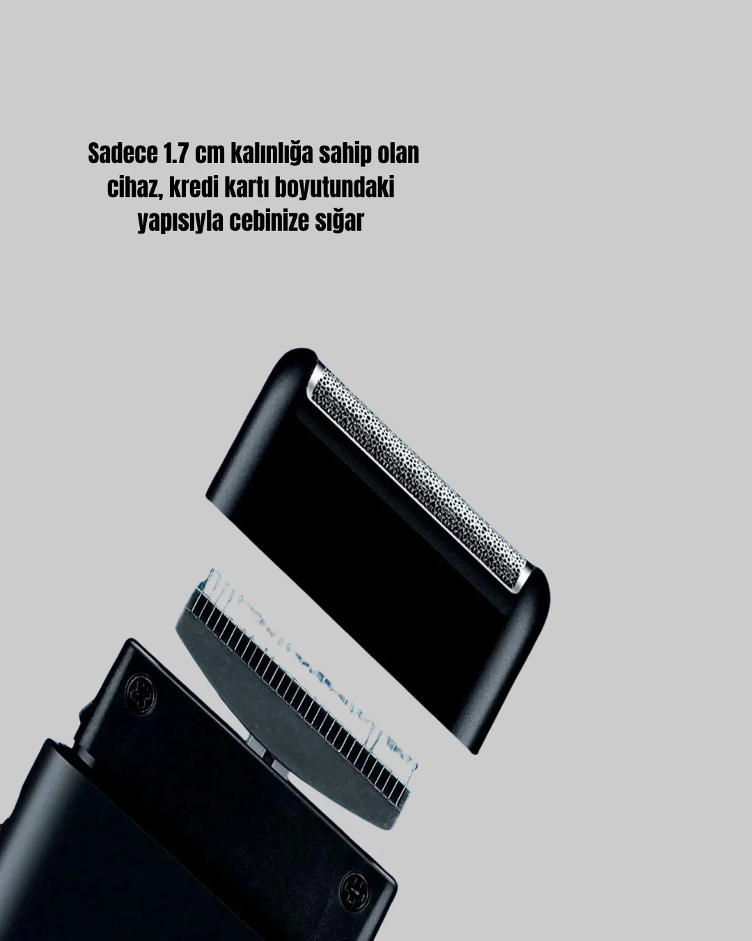Elektrikli Tıraş Makinesi Çift Başlıklı Ultra İnce Tasarım