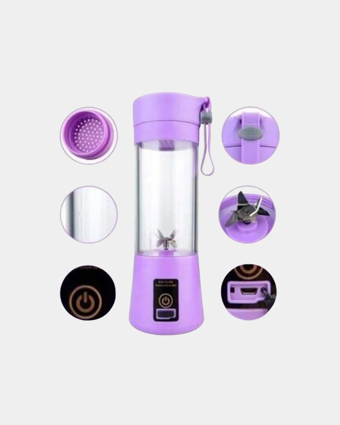 Taşınabilir Şişe Blender 380ml Şarjlı Spor Smoothie Shake Karıştırıcı