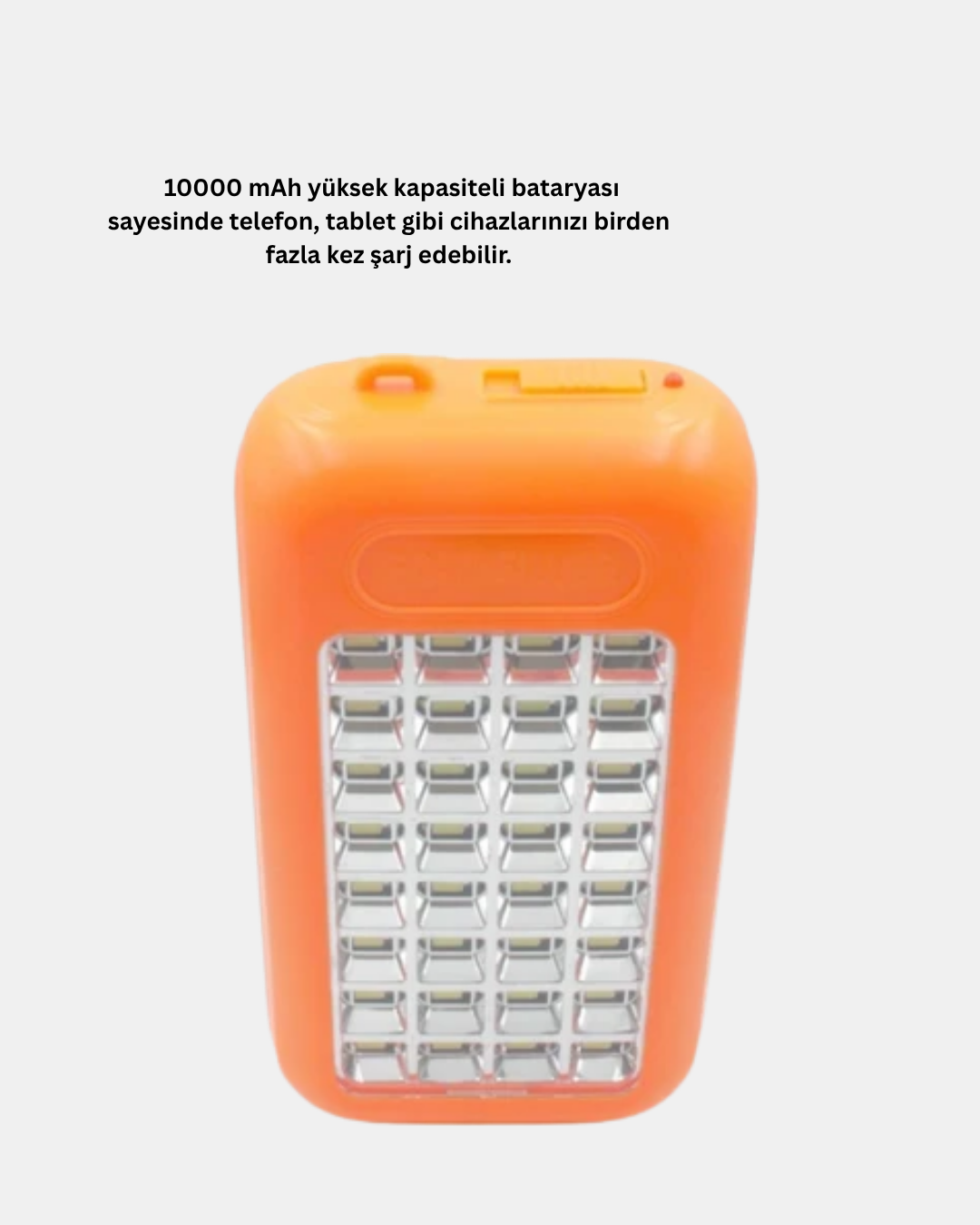 Güneş Enerjili Powerbank 10000 mAh LED Işıklı