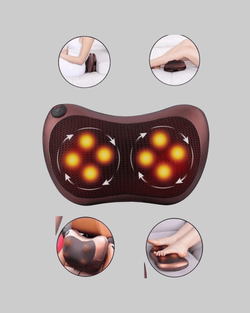 Ergonomik Derin Yoğurmalı Boyun Bel Sırt Masaj Cihazı Priz Çakmak Girişli