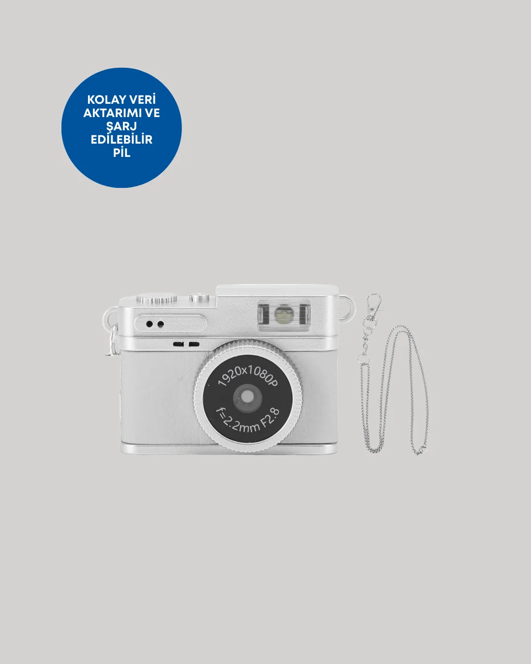 Mini HD Dijital Kamera 1080P Kordonlu Taşınabilir Retro Model