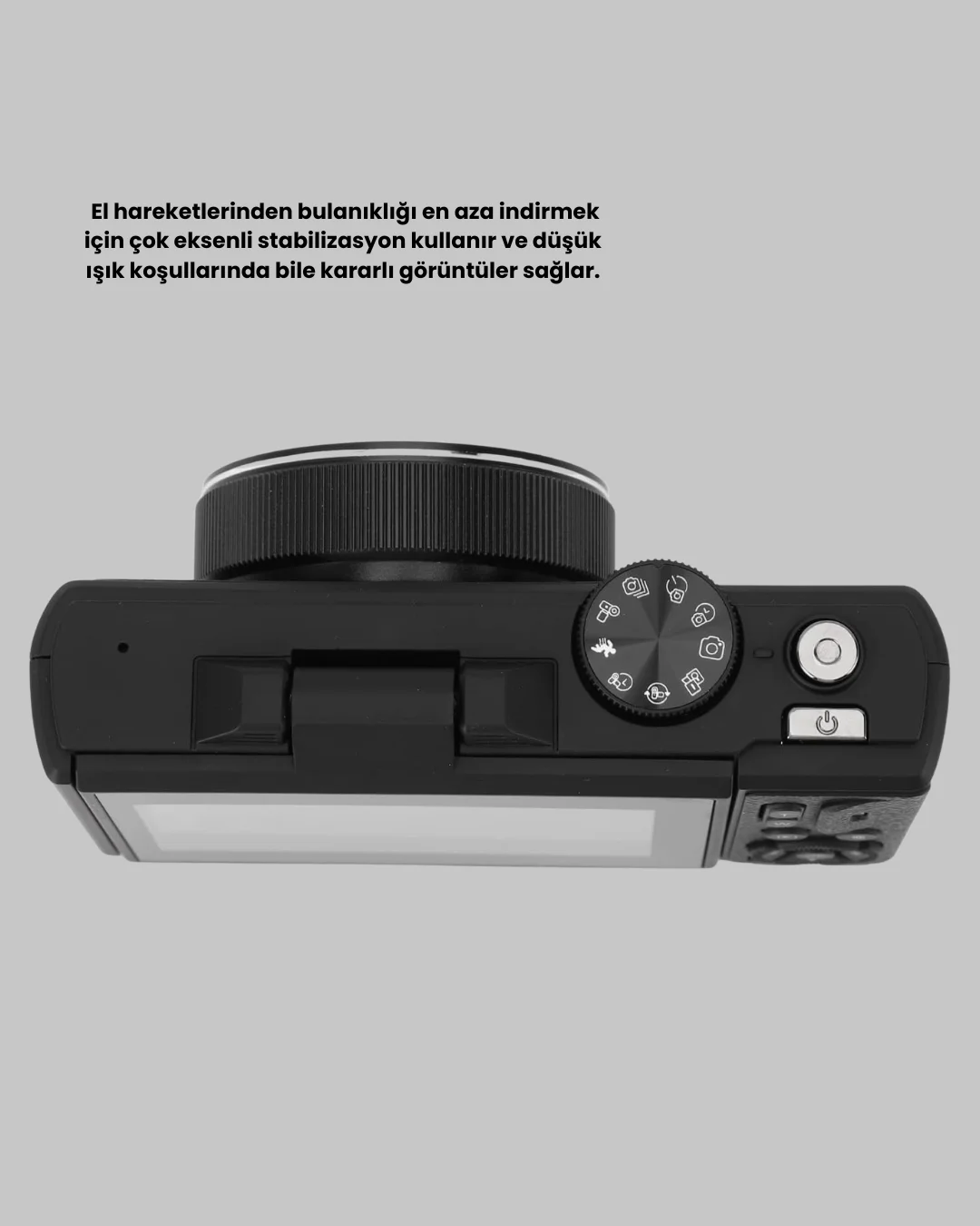 5K UHD Dijital Kamera 75MP Sensör 18x Zoom Stabilizasyonlu