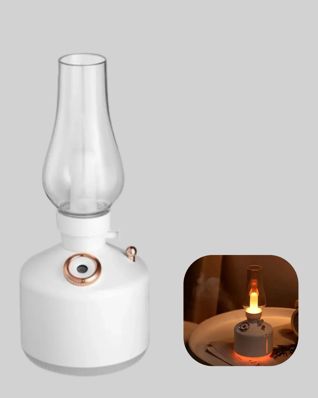 Renkli Led Işıklı Retro Gaz Lambası Aroma Terapi Mist Maker