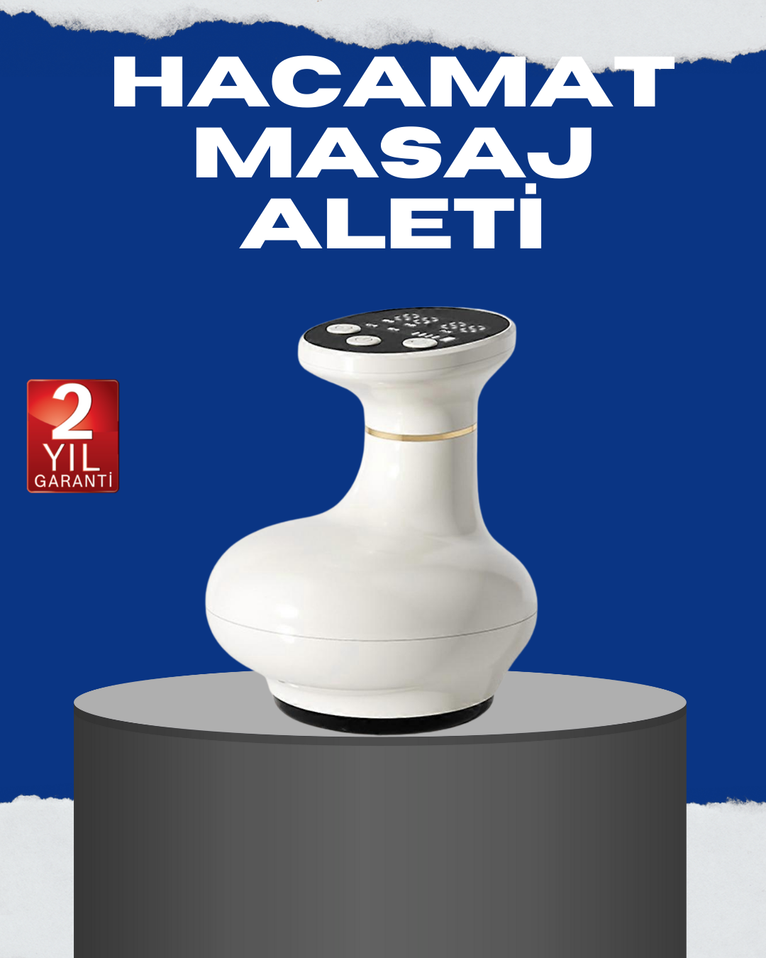 USB Şarjlı 3 Fonksiyonlu Masaj Aleti Kupa Terapisi ve Gua Sha