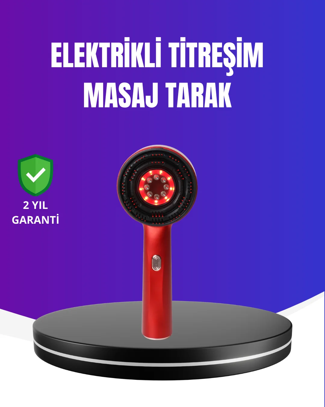 Kırmızı Işık Terapi Özellikli Saç Derisi Masaj Tarak Anti Dökülme