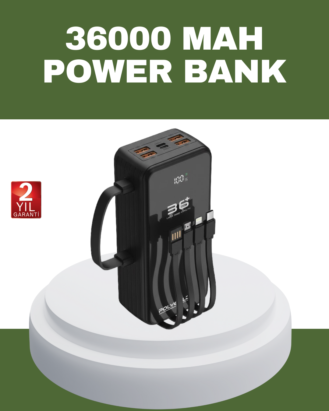 Hızlı Şarj Destekli Powerbank Tüm Cihazlarla Uyumlu