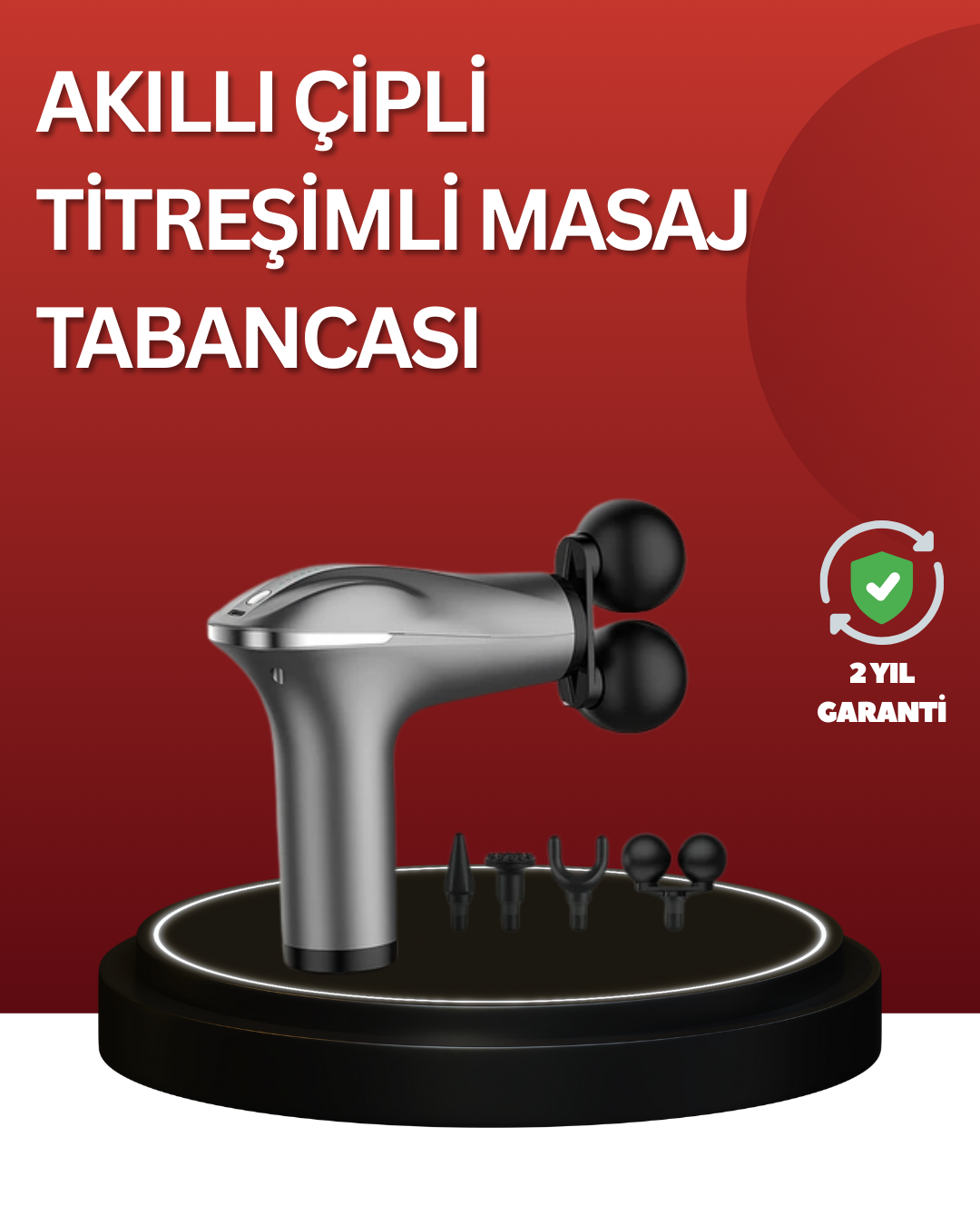 Çok Fonksiyonlu 4 Başlıklı Şarjlı Masaj Aleti Kas Ağrısı Rahatlatıcı