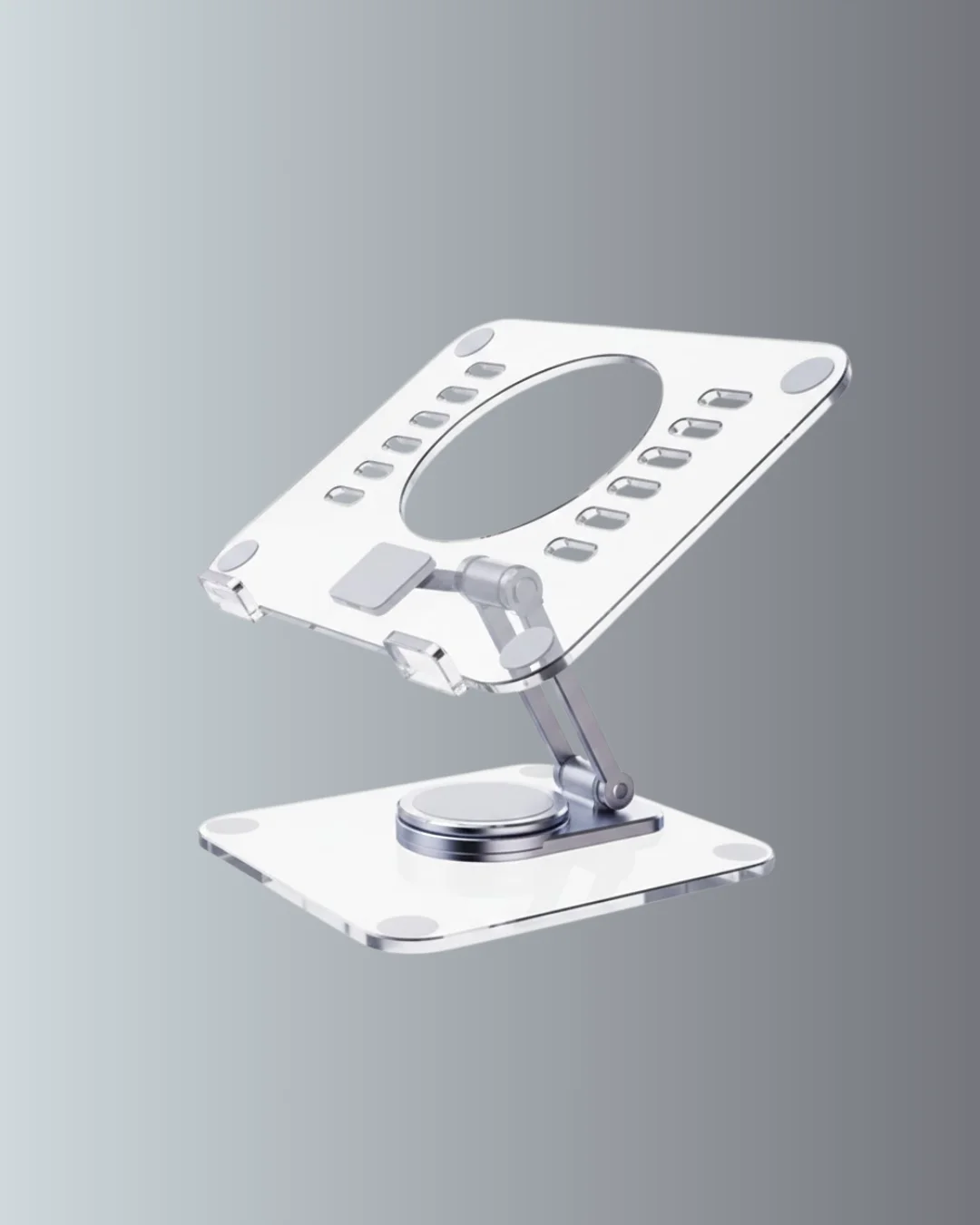 Katlanabilir Tablet Standı Ayarlanabilir Kaymaz Şeffaf Tasarım