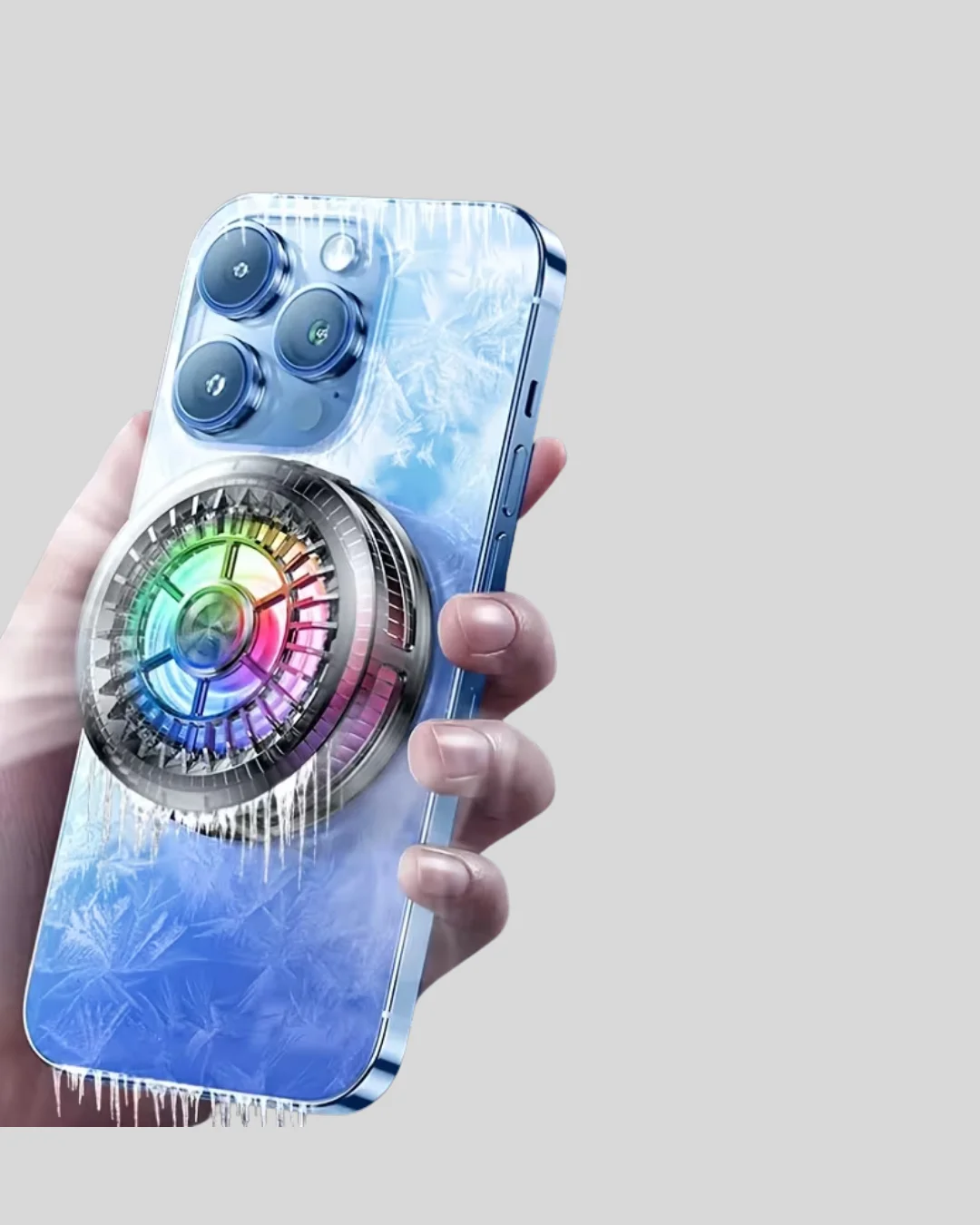 RGB Işıklı Telefon Soğutucu Fan Gaming Cooler Süper Hızlı Soğutma