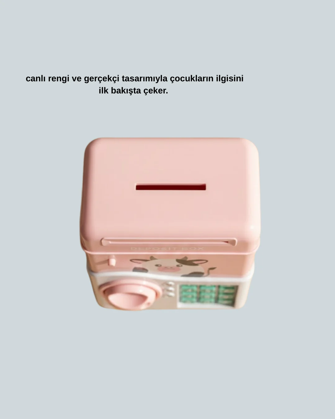 Pembe Elektronik Şifreli Otomatik Para Çeken ATM Kumbarası